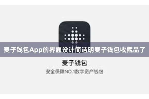 麦子钱包App的界面设计简洁明麦子钱包收藏品了