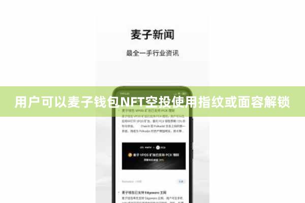 用户可以麦子钱包NFT空投使用指纹或面容解锁